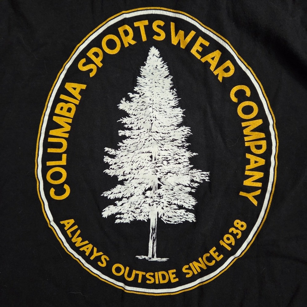 Columbia Sportswear Co. Mens Long Sleeve Black‎ Always Outside Graphic T-Shirt S